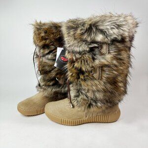 NWT OSCAR Sport Faux Fur Après-Ski Boots Size 9 – Made in Italy – RN 75343